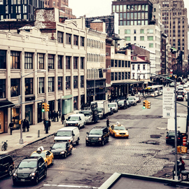 city street traffic cars